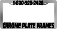 Chrome Plastic sample auto dealer license plate frame