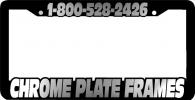 Chrome Plastic Reverse Recessed letter License Plate frame chromed